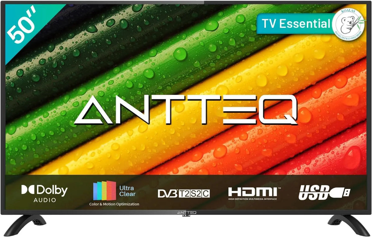Antteq AB50D1, Televizory, TV 50 palců (TV 127 cm), Dolby Audio, LED, Triple Tuner DVB-C / T2 / S2, CI +, Černá, 127 cm, 4K, 3l, Full HD