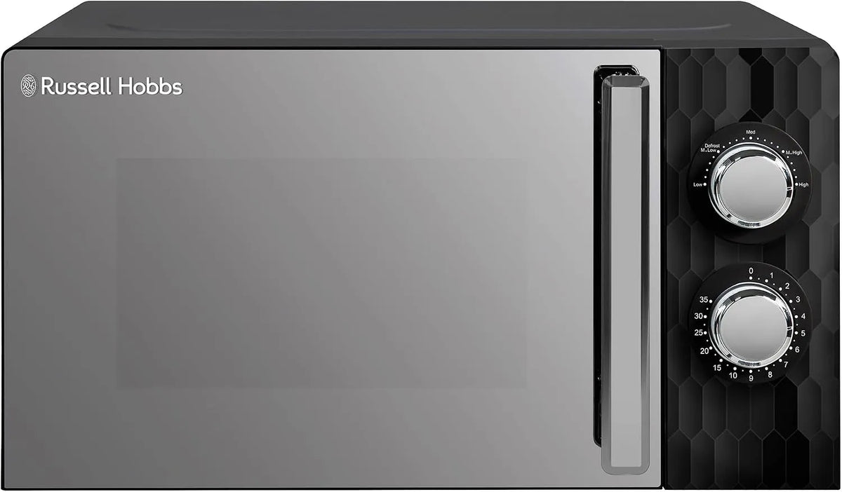 Russell Hobbs RHMM715B, Samostatné mikrovlnné trouby, Honeycomb Solo mikrovlnná trouba, 17 litrů, 700W, černá, s 5 úrovněmi výkonu, 17 l