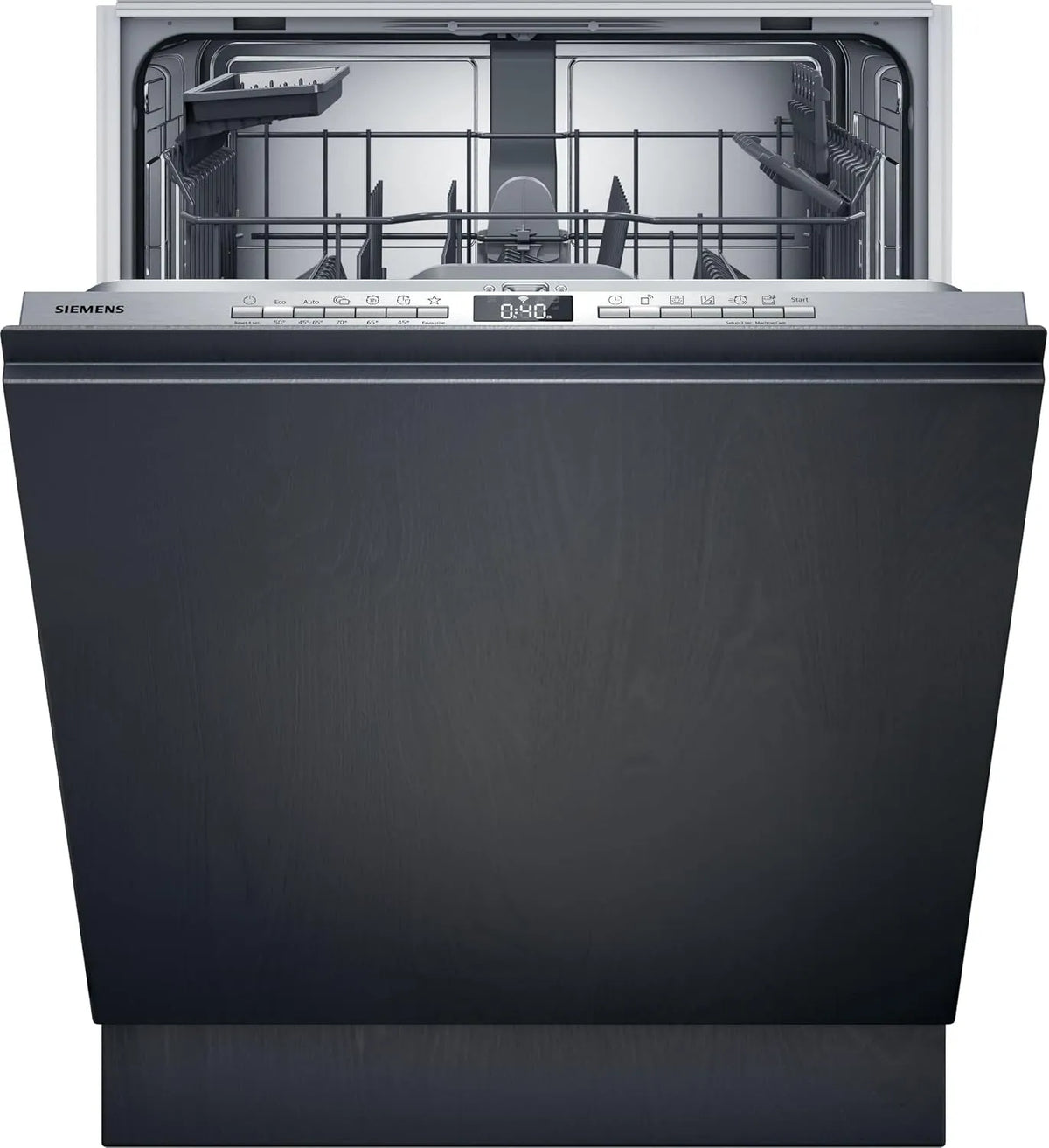 Siemens SN63HX15TE iQ300, Myčky nádobí, 60 cm, Myčka na nádobí Smarter plně integrovaná 60 cm, příbory, varioSpeed Plus, výškově, Stříbrná