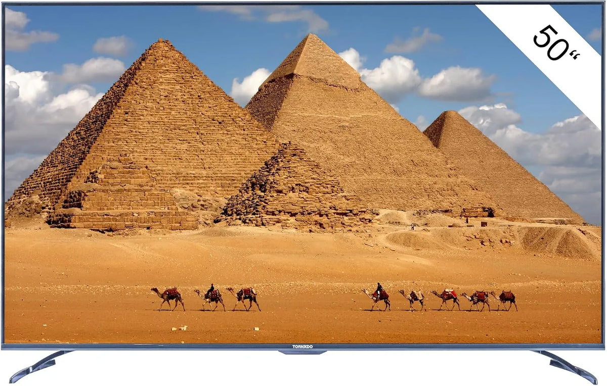 Tornado 50UA3400X, Přenosné televizory, Tornádo TV LED SMART 127 cm, 4K Ultra HD 3840X2160, WiFi, Noir, Černá, 127 cm, 4K, 3840X2160
