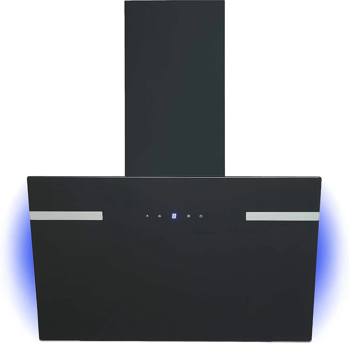 respekta CH69060SA, Nástěnné digestoře, + Regarda bez hlavy / kapuce šikmé 60 cm / kovový kryt se skleněným štítem v, Černá, 60 cm, 63 dB