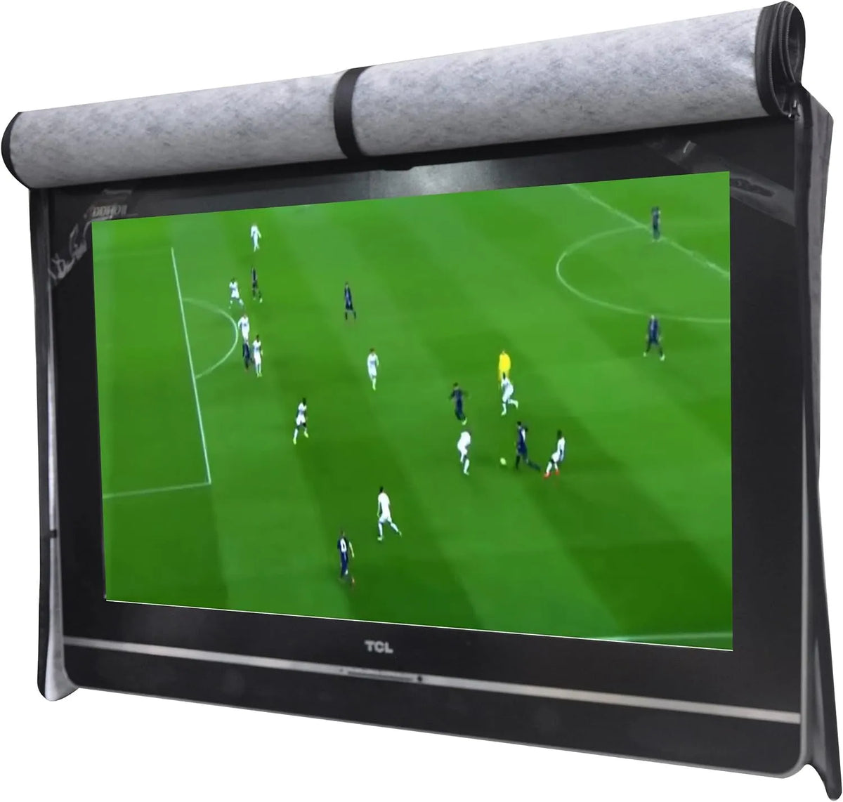 acoveritt, Ochranné prvky obrazovky TV, Venkovní 86-90 palců TV set kryt, škrábací-odolné podšívky, chrání LED displej, Černá, 203.4 cm, 124.4 cm