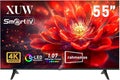 XUW HDMI-USB-DVB-T2/S2-RJ45-Schnittstelle S2-RJ45, Televizory, 55 palců UHD 4K Smart TV, D-LED podsvícení TV, bezbariérový design, HDMI USB DVD