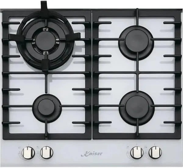 Kaiser, Varné desky, KCG 6380 W Turbo Glasce keramické Gas Kochfeld instalace, 4 vysoce kvalitní, Černá, 6380 W, 4 v, 3, 8 kW, 1 × 13