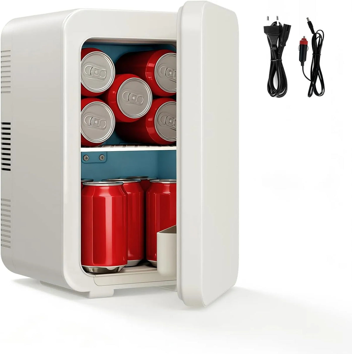 KioGro, Minichladničky, 2 v 1 Mini Lednice, 10 litrů s chladicí a topnou funkcí, Bílá, 2 v, 10 l, 4L, 6L
