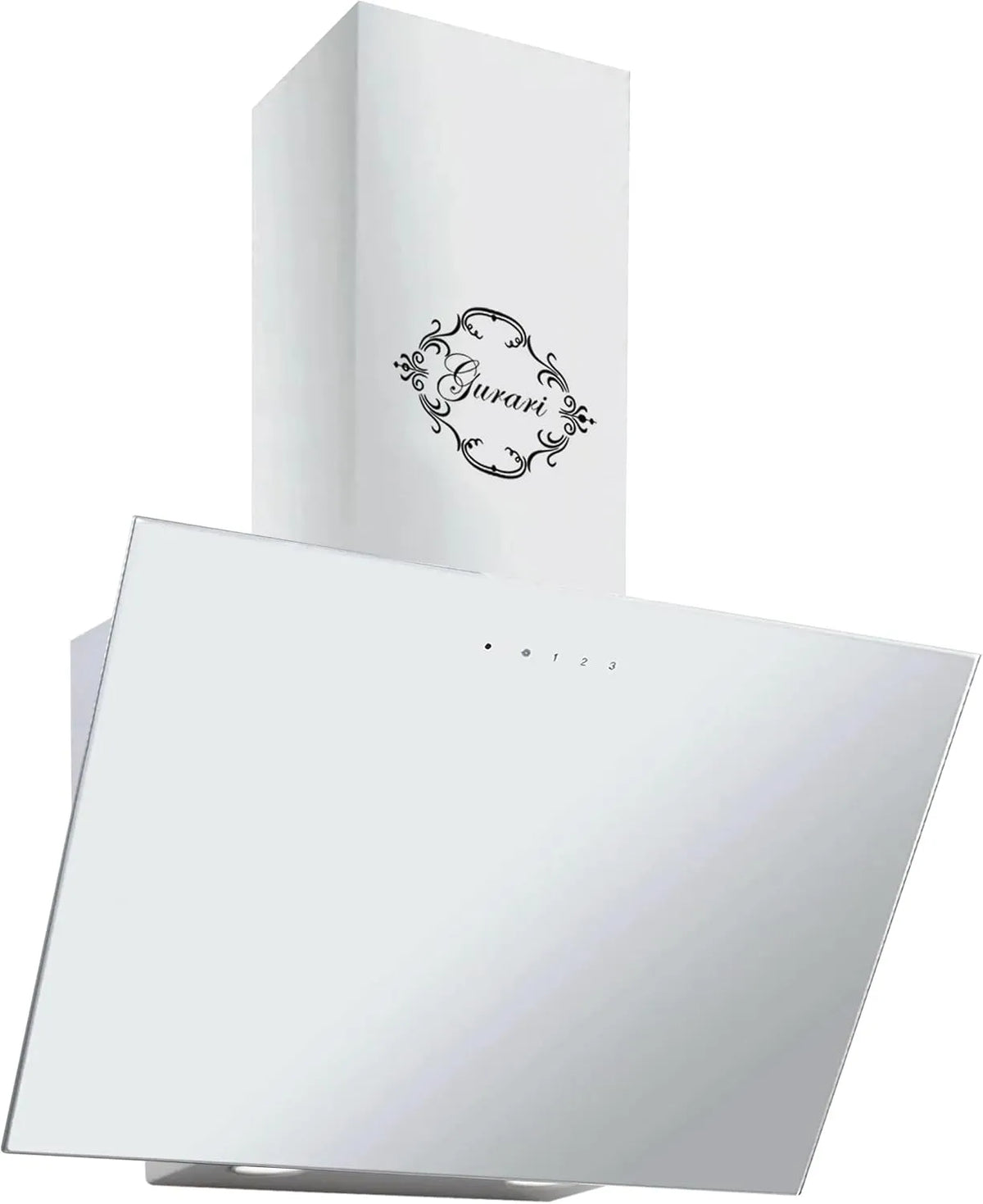 Gurari, Nástěnné digestoře, bezhlavá kapota 80cm 286 WH 8 Prime bílá sklo, Bílá, 80cm, 286 W, 150 mm, 120 mm