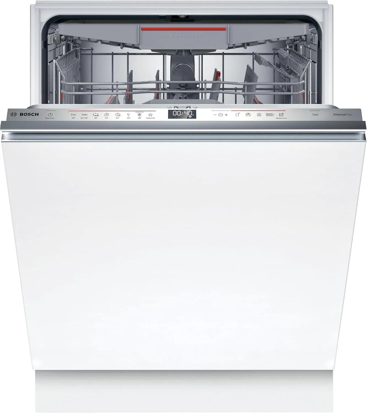 Bosch SMV6ECX93E, Myčky nádobí, 60 cm, ová série 6 v myčce nádobí Home Connect 13 Vlastní strop Silence Plus 40 dB není, Stříbrná, 6 v, 13 V