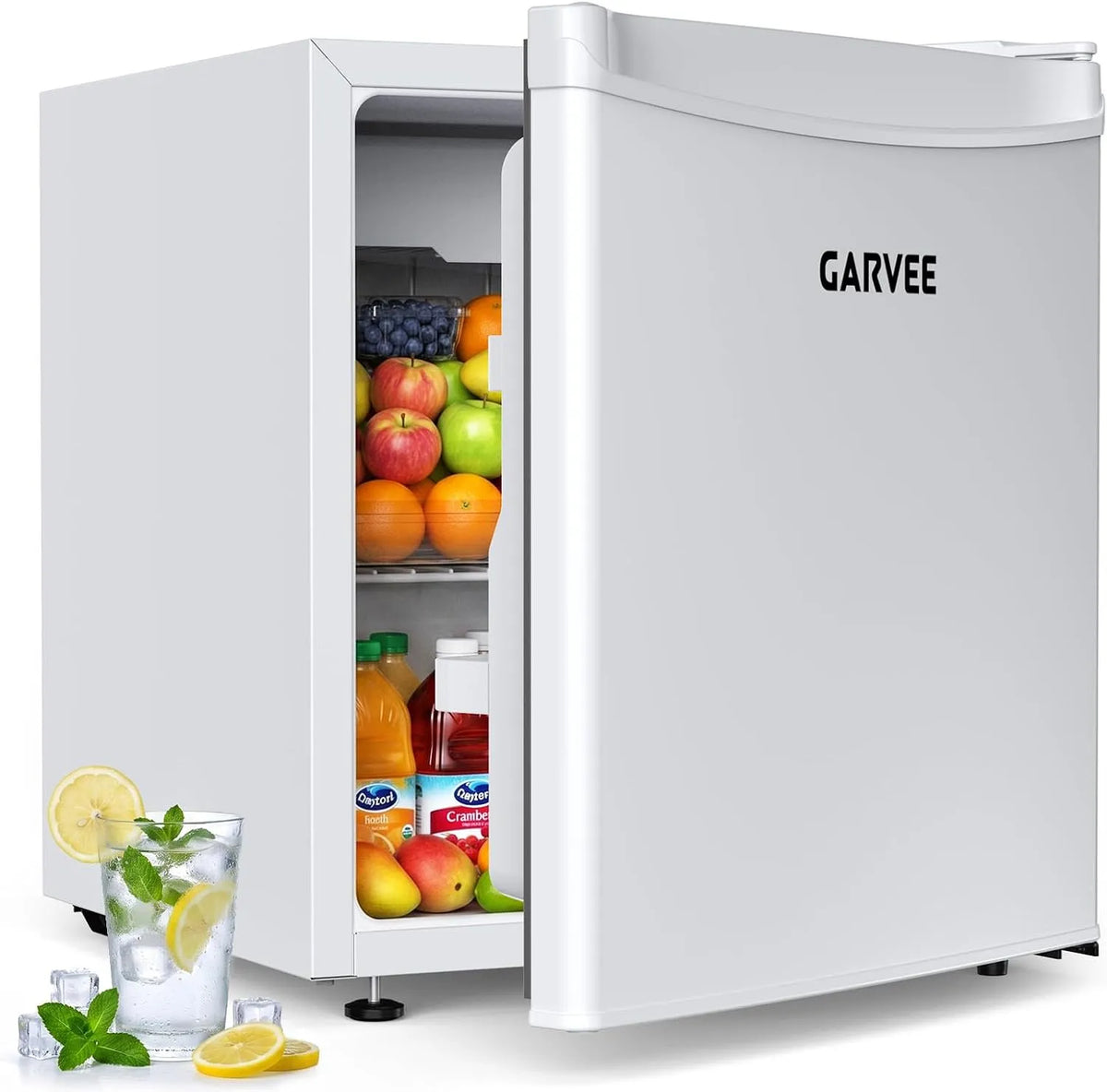 GarveeHome, Minichladničky, Minilednice, 45 l, mrazák, rychlá lednička v ledničce, malá lednička, 5 ° C, klid, Bílá, 41 dB, 9 x 47 x 50