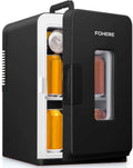 FOHERE, Minichladničky, FOWERE 2 v 1 Mini Lednice, 15L lednička pro pokoje s chladicí a topnou funkcí, DC, Černá, 2 v, 15L, 12V, 240V