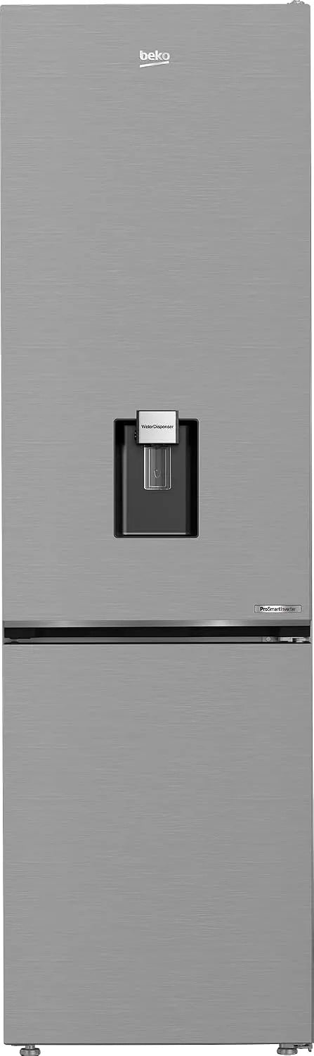 Beko B5RCNA406DHXB1, Kombinované chladničky s mrazákem, mrazák, 355 l celková kapacita, 203, 5 cm výška, No Frost & AeroFlow, dávkovač, Stříbrná