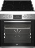 Beko BBUM12341XE, Trouby, Built- in troub set: indukční sporák se 4 zónami vaření, trouba s 8 typy, Černá / stříbrná, 72 l, 0, 95 kW, 69 kW