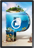 SHENGSHIYU, Světelné skříňky, LED poster displej, Příčné / Portrétové, Remote / USB vydání, Montáž na zeď /, Černá, 477 x 268 mm, 7 x 295, 8 mm