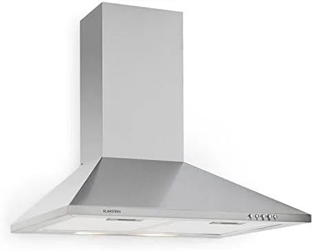 Klarstein TR60WS, Nástěnné digestoře, clearstone - odpalovací kolík, kapota, nástěnná kuželka, vzduch pro výfukový, Stříbrná, 60W, 60 cm
