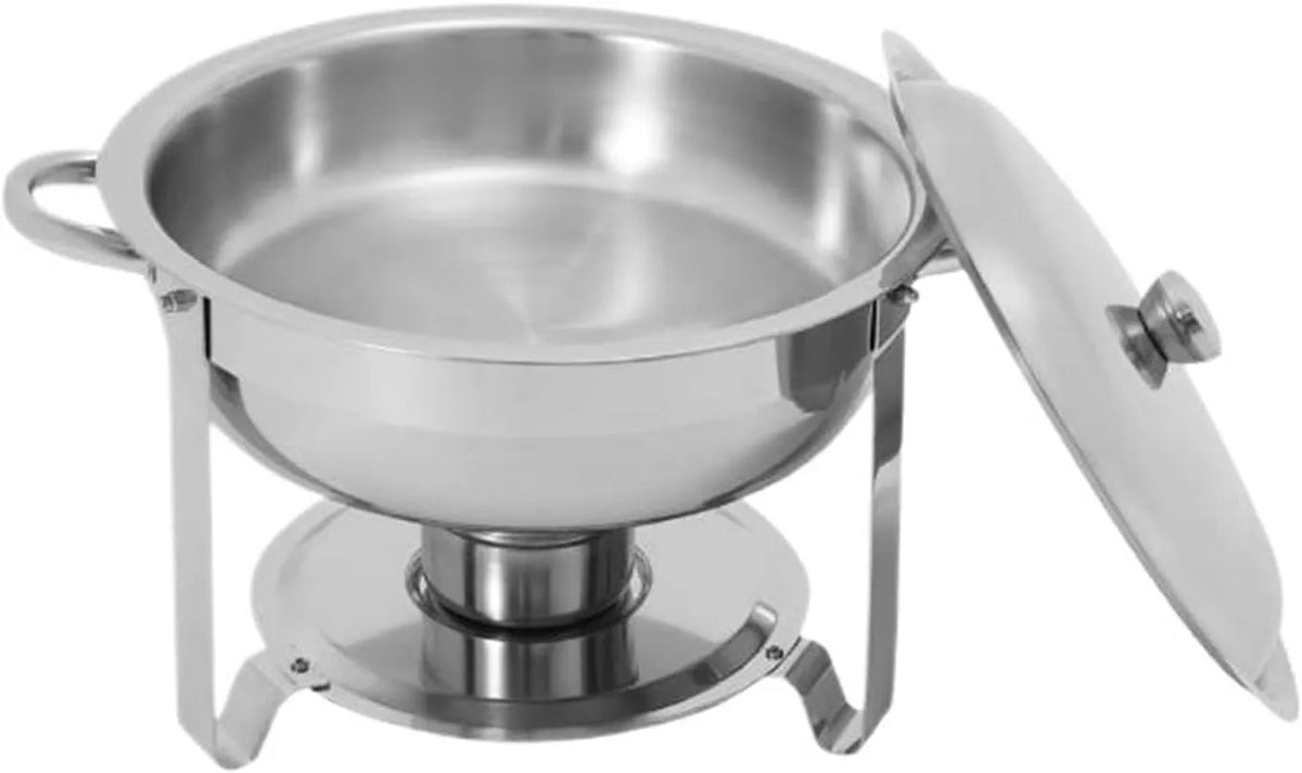 TRDEWR 19-Gallonen-Buffet-Set, Ohřívače nápojů a jídel, 1.19- galon bufetová sada, nerezové ohřívače potravin, Ideální pro strany a, Stříbrná