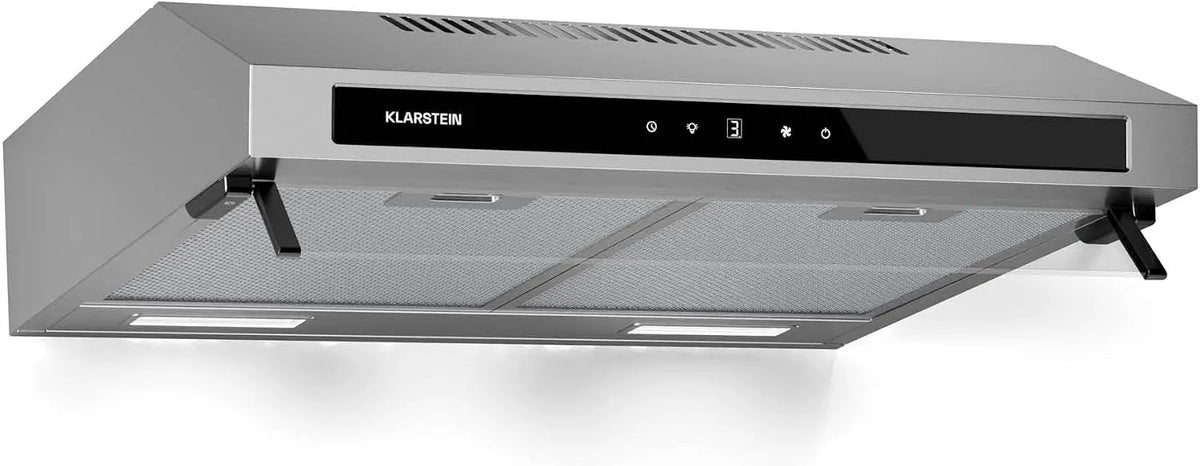 Klarstein, Podstavné digestoře, Purista Force podstavba rozsah kapoty, 60 cm, 343 m3 / h, duální motor, energie, Stříbrná, 2x 60, 13 cm