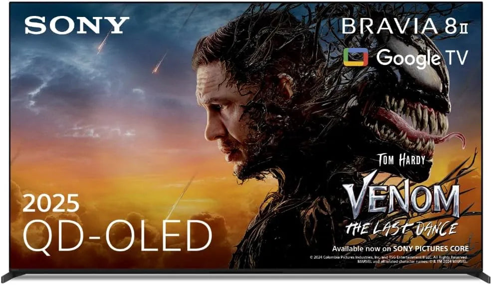Sony, Televizory, BRAVIA 8 II - QD-OLED, AI XR procesor, akustický povrch Audio +, Dolby Vision /, Černá, OLED, 4K, 4V, 31G