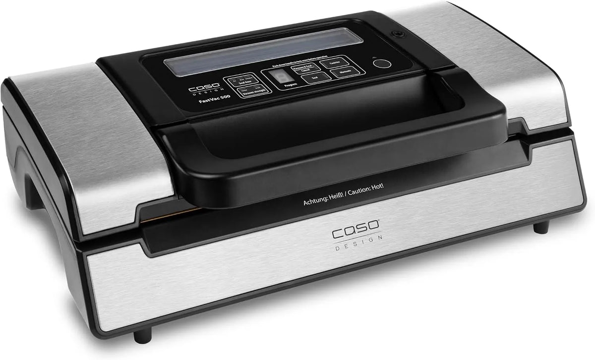 Caso, Zařízení pro svařování filmů, FastVac 500 - Komerční vakuový vapourizér - 20 L / min pístové čerpadlo - dvojité, Černá, 20 L, 68 dB, 30 cm