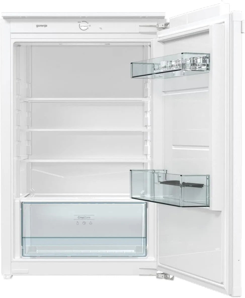 Gorenje RI209EE1, Minichladničky, built- in table lednice, 88cm niche, pevný dveřní pant, 131 L, CrispZone, Bílá, 88cm, 54 × 87, 5 × 54