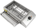 Dettchan, Mini trouby, Stříbrný elektrický gril, 220V Elektrický gril Braeter s nastavitelnou teplotou, Stříbrná, 220V, 13.5cm, 2, 6 kW, 04 x 16