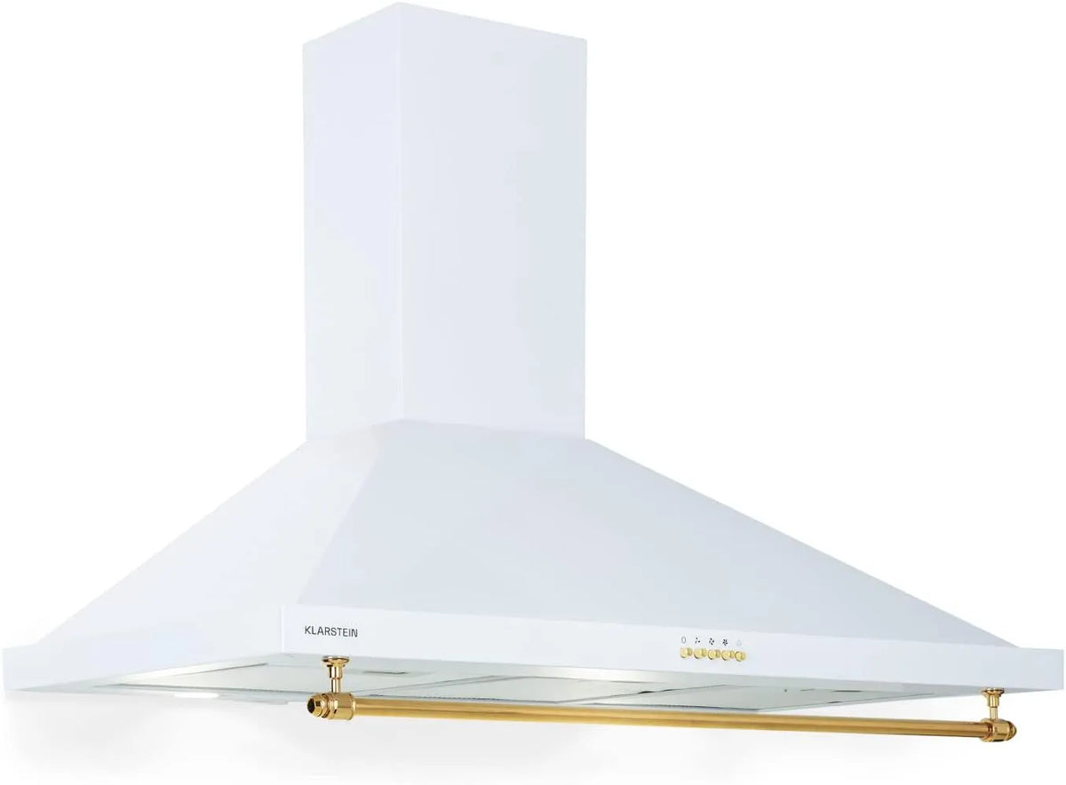 Klarstein, Nástěnné digestoře, 90cm Dostupná kapota 90 cm, odsávací šachta s RGB LED, výkonná odsávací kapota, Černá / stříbrná, 90cm, 61 dB