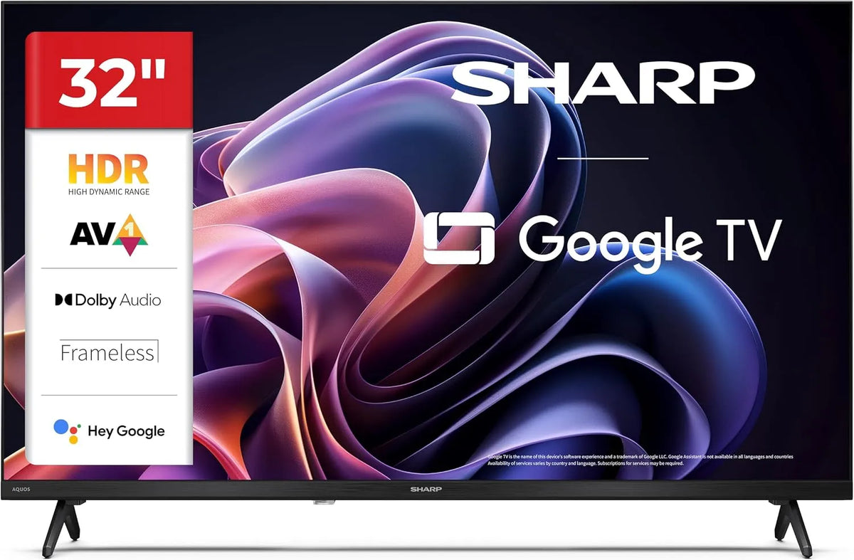 SHARP 32HF2265E 3235E, Televizory, 32 palců (80 cm) HD Google TV, Černá, 80 cm, 81 cm, 1366 x 768, 2x8