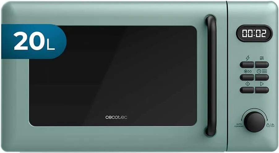 Cecotec, Mikrovlnné trouby s grilem, Digitální Mikrovlnná trouba s grilem 20L Proclean 5110 Zelená, 20L, 700 W, 800 W