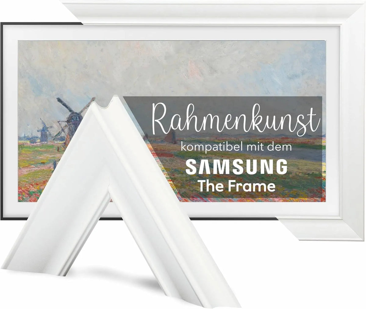 TV Guard 85-Zoll-TV-Rahmen, Ochranné prvky obrazovky TV, 85palcový TV rám pro Samsung Kompatibilní rám & Pro, Moderní bílá, vhodný pro TV, Bílá