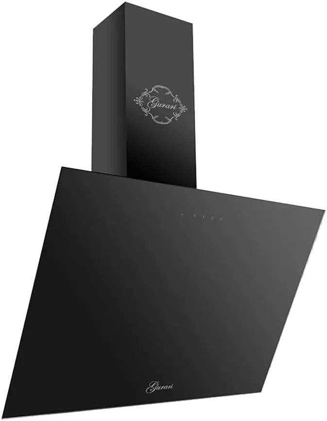 Gurari, Nástěnné digestoře, Dolní kapota 60 cm černé sklo 286 BL 6 Pr, třída energetické účinnosti dolního, Černá, 60 cm, 596 mm, 385 mm