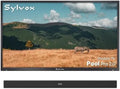 SYLVOX, Televizory, 43 palců Outdoor Smart TV s vodotěsnou zvukovou tyčí, Černá, 4K, 60 Hz, 2x10